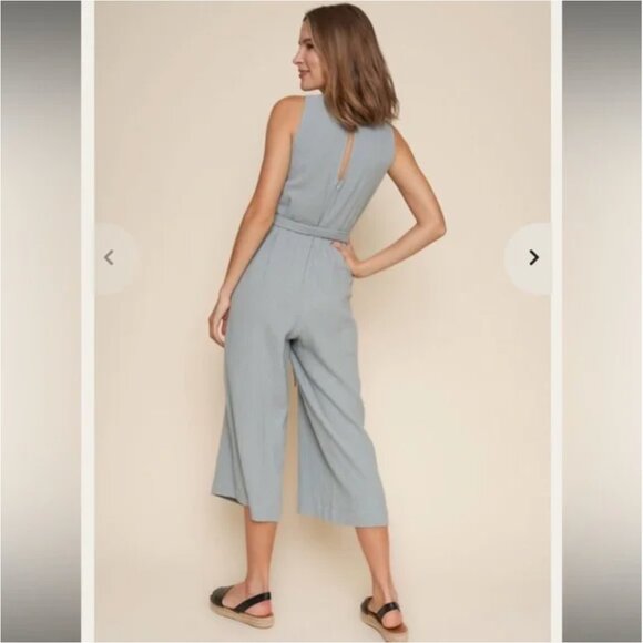 Whimsy + Row Westley Jumpsuit with Tie Belt 100% Organic Cotton - M - Picture 2 of 8